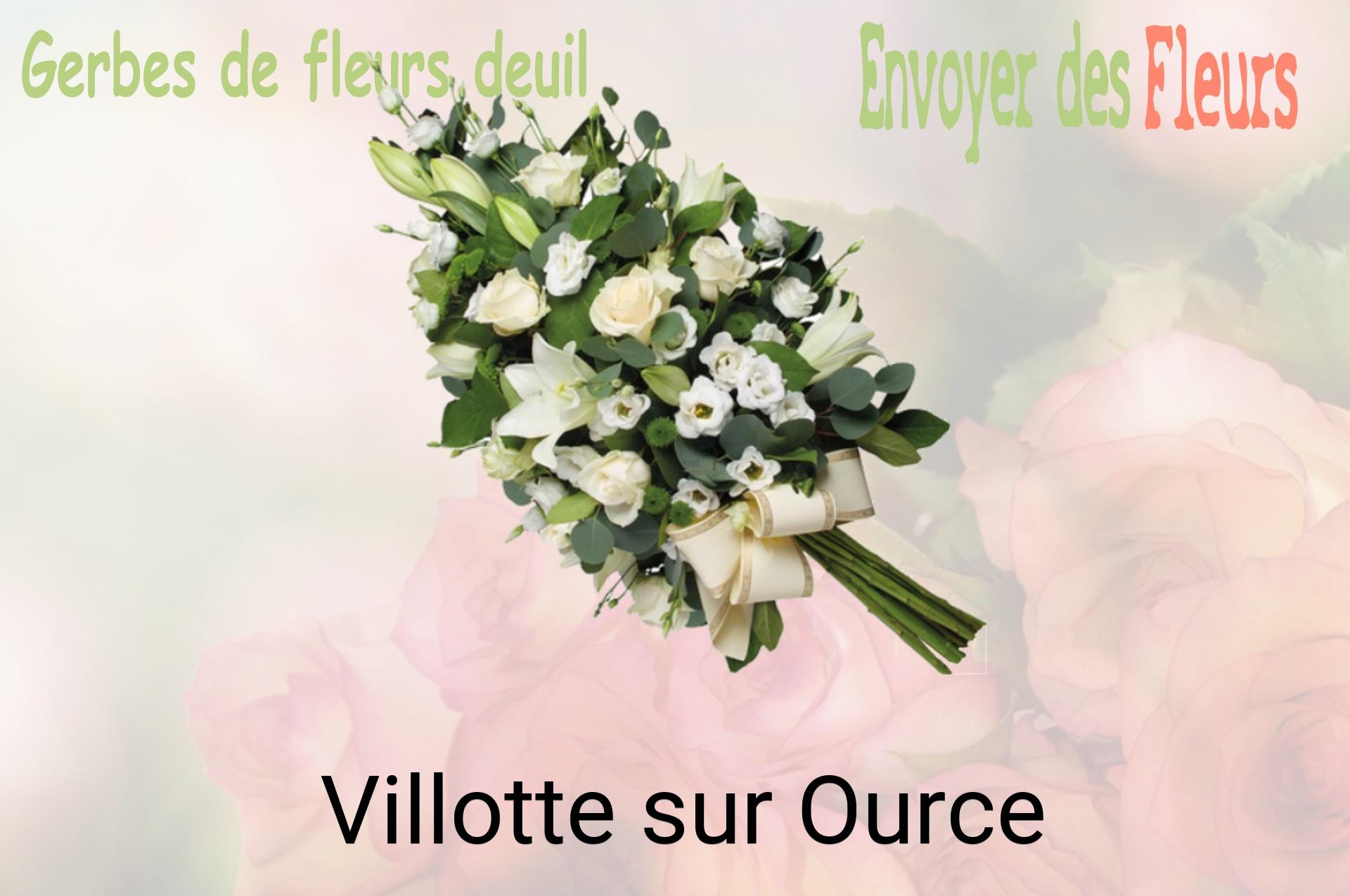 Gerbe de fleurs de deuil livrée à Villotte-sur-Ource